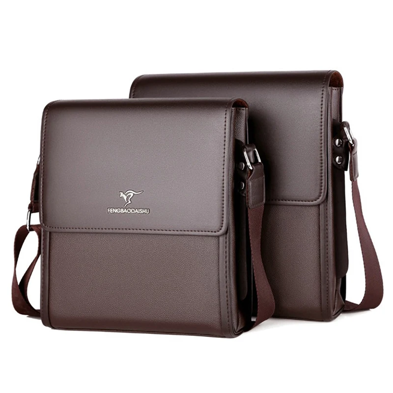 Imagem -05 - Bolsa de Couro para Homens Pasta de Negócios Bolsa Cruzada Crossbody Luxuoso Bolsa Lateral para Telefone Bolsas Masculinas