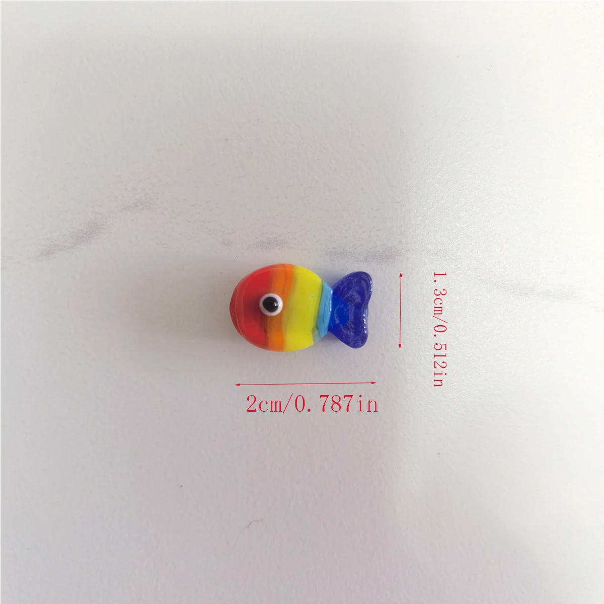 5pcs Cute 3D Rainbow Lampwork Glass Fish Beads Charms Perfect for DIY Bracelets, Necklaces & Earrings Keychain Accessories