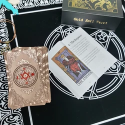 80pcs Astrology Rose Gold Tarot Card Set Table Game 12*7cm Paper Guide Divination Forecast Waterproof and Wearable High-end