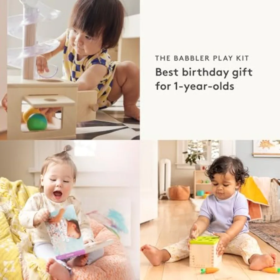 LOVEVERY, The Babbler Play Kit with Bonus Book 'Where is Crew's Shoe', Birthday Play Kit, Montori Toddler Toy Best Birthday Gif