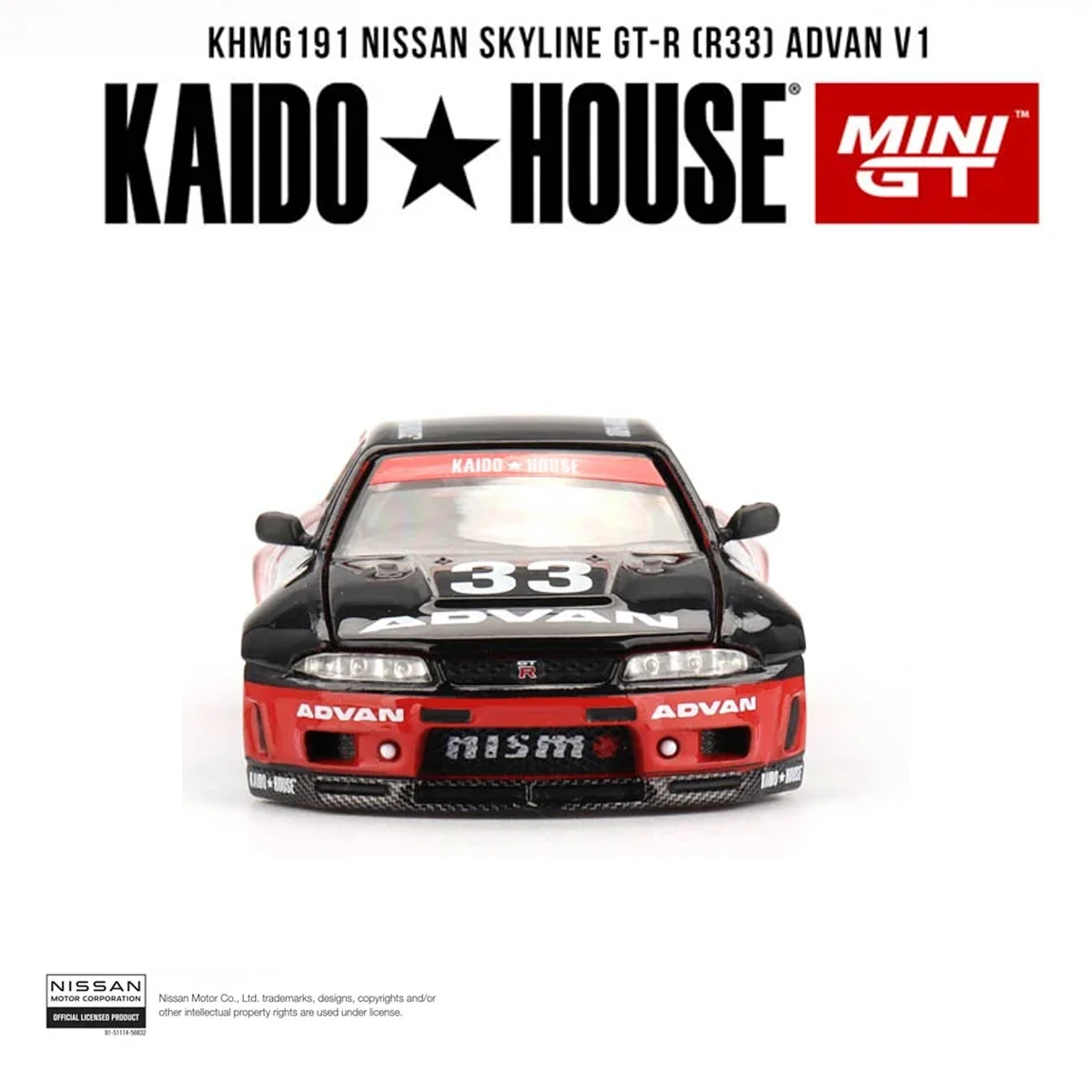 Kaido House x MINI GT KHMG191 1:64 Nissan Skyline GT-R (R33) ADVAN