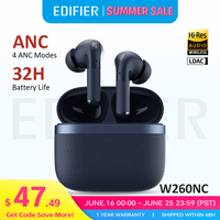 Edifier W260NC ANC Noise Cancelling TWS Earphones Bluetooth 5.3 Hi-Res Wireless Headphones with LDAC, 32Hrs, Muliple Connection
