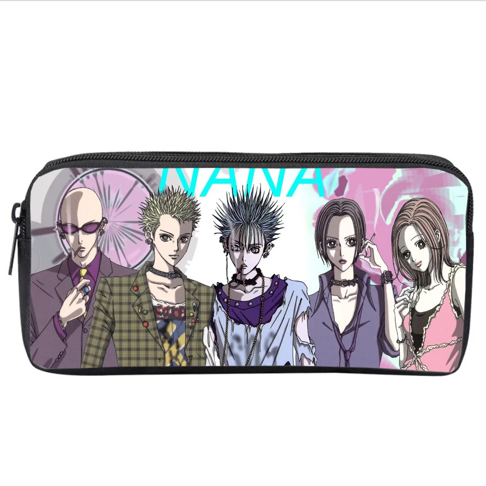 

Women Cosmetic Case Makeup Bag anime NANA Student pencil case boys girls Cartoon pencil Bag teenager Zipper Handbag