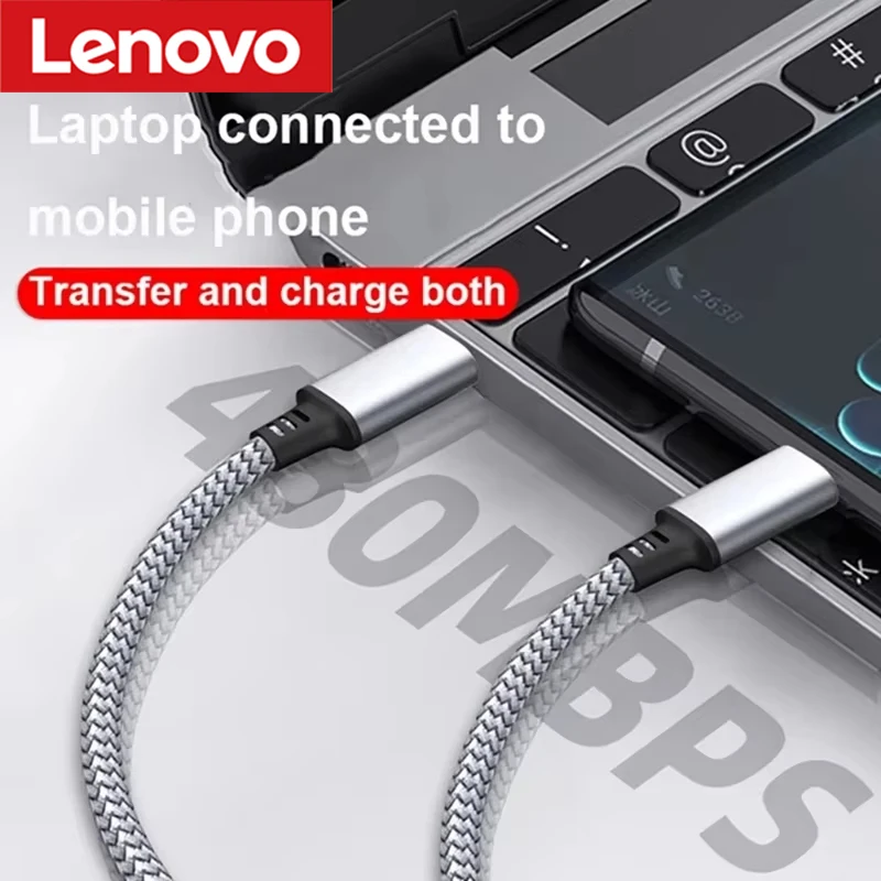 C�ble Lenovo Type C vers Type C 60W, charge rapide, 1m 2m 3m 5m 8m, cordon de donn�es universel tress� en nylon, compatible avec iPhone Samsung