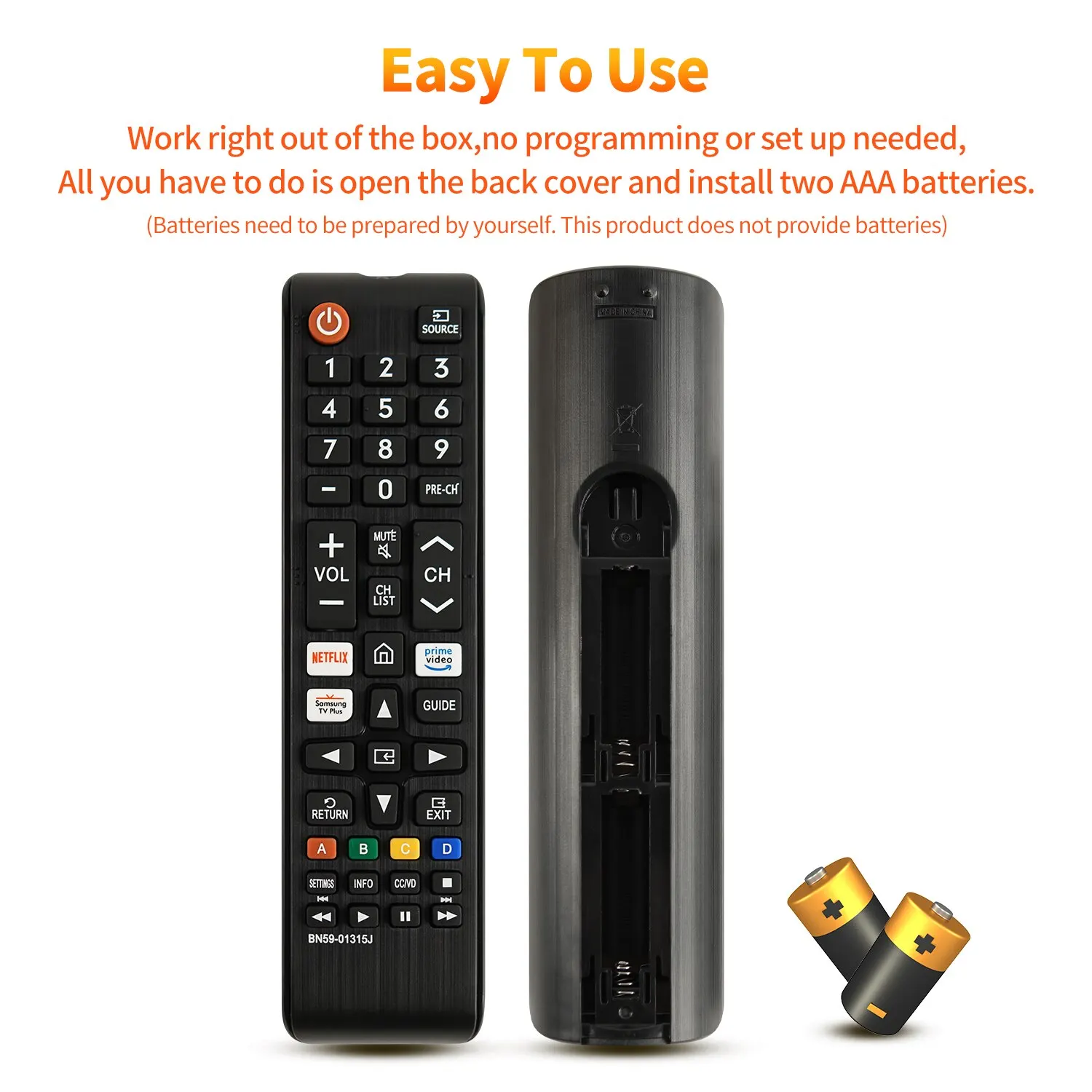 Replacement Remote BN59 01315J For Samsung Smart TV UN43TU7000F UN50TU7000F UN55TU7000F UN58TU7000F UN58TU700DF UN65TU7000F