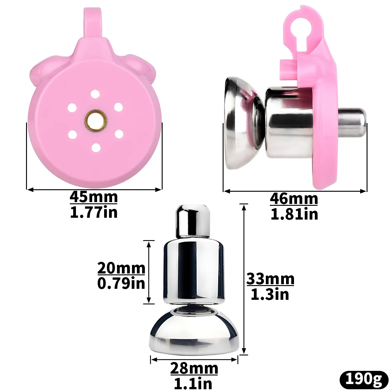 YOCY Strapon Flat ABS Chastity Cage With Metal Urethra 4 Size Penis Ring Cock Lock Chastity Strap Sexshop BDSM Men Femboy view 3