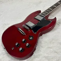 Free Shipping 6 Strings Red SG Electric Guitar Tune-o-Matic Bridge Rosewood Fingerboard Material Black Pickguard
