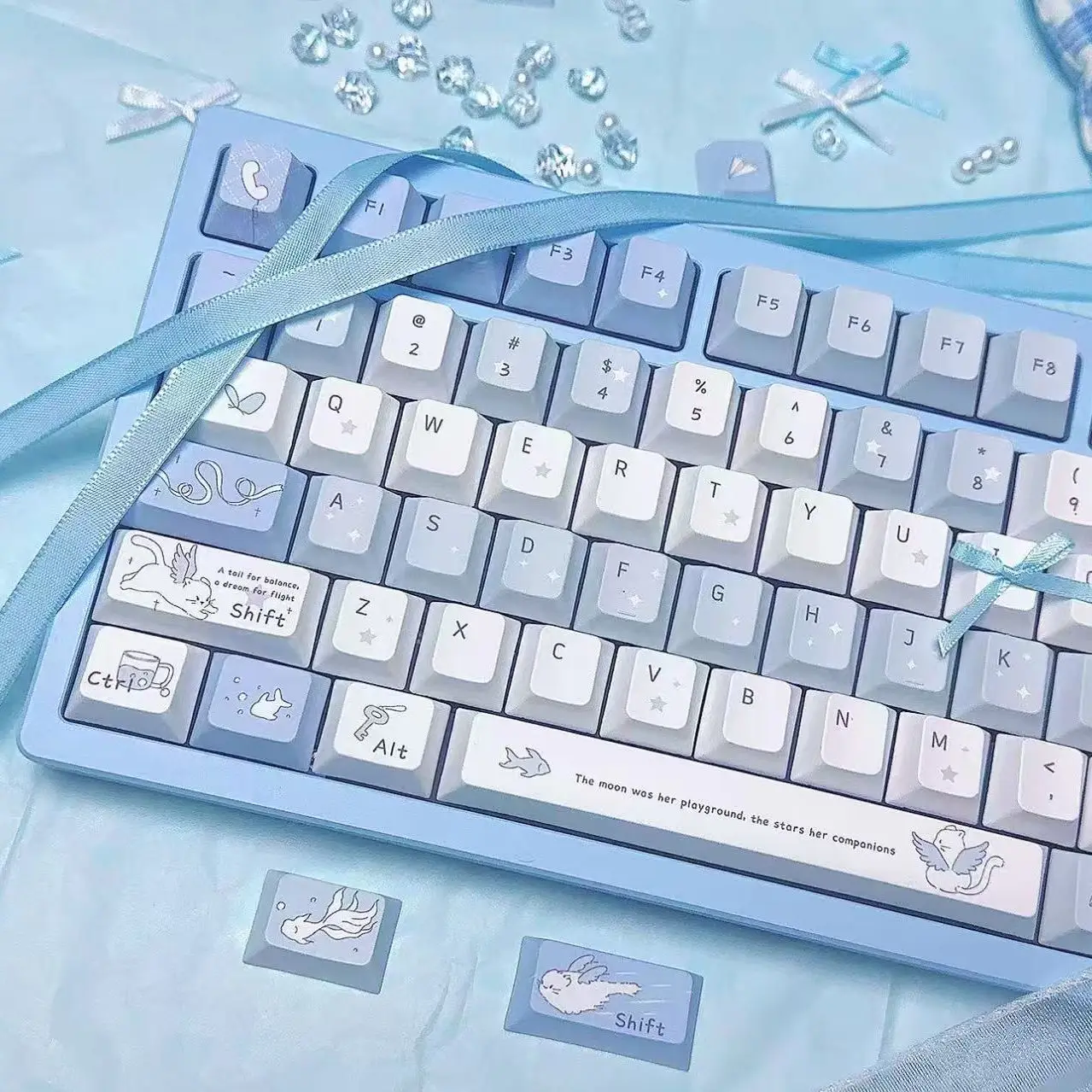 

Персонализированные кейкапы Flying Cat Blue Original Theme