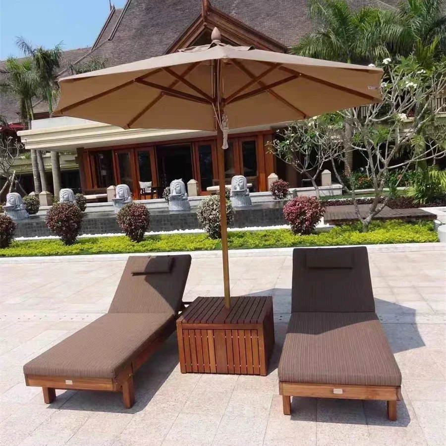 Well Waterproof Cantilever Garden Beach Patio Sun Canvas Parasol Iron Outdoor Restaurant Umbrella