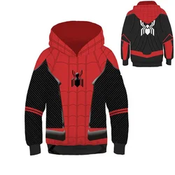 Miniso Superheroes Hoodies Kids Boys Girls Spring Autumn Sweatshirt Fashion Outwear Jacket Spiderman Tracksuit 2-8Y Kid Coat