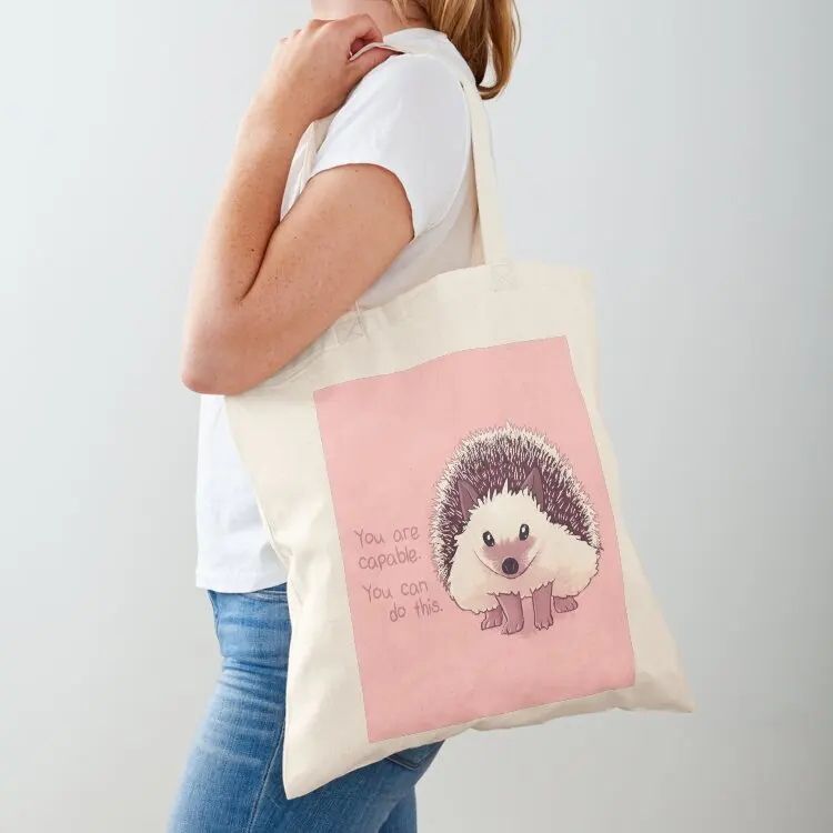

You Are Capable Hedgehog Tote Bag Gift bag free delivery bags reusable shopping bags Lady bags