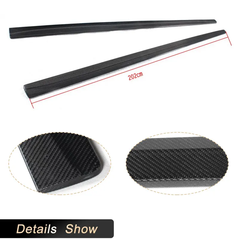 Carbon Fiber Side Skirts Extensions for BMW 4 Series F32 F33 F36 M Sport 2014-2017 Car Side Door Bumper Apron Lip Body Kits ABS