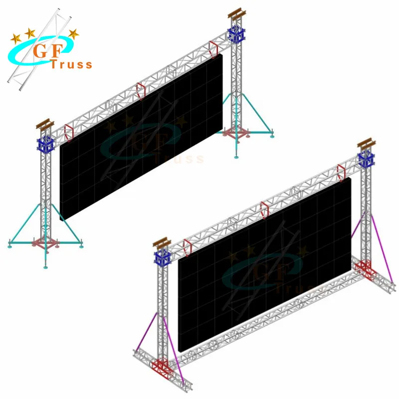 Sistema de Treliça para Suporte de Telas LED e Cenários de Palco