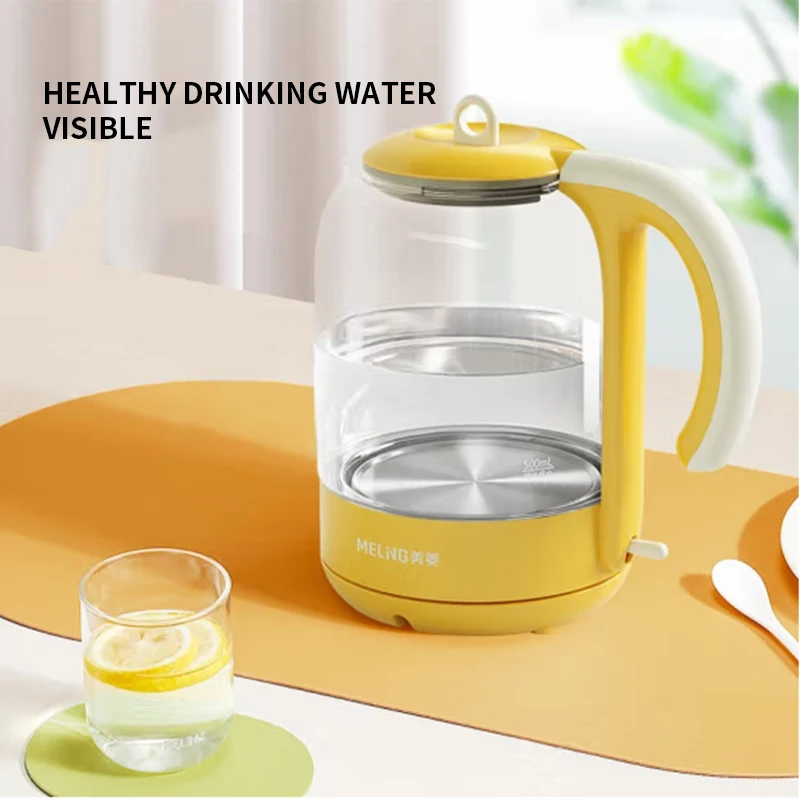 2024 New Meiling Household and Commercial Electric Kettle Chinese Style Small Fresh Glass Anti dry Burn Protection Holiday Gift