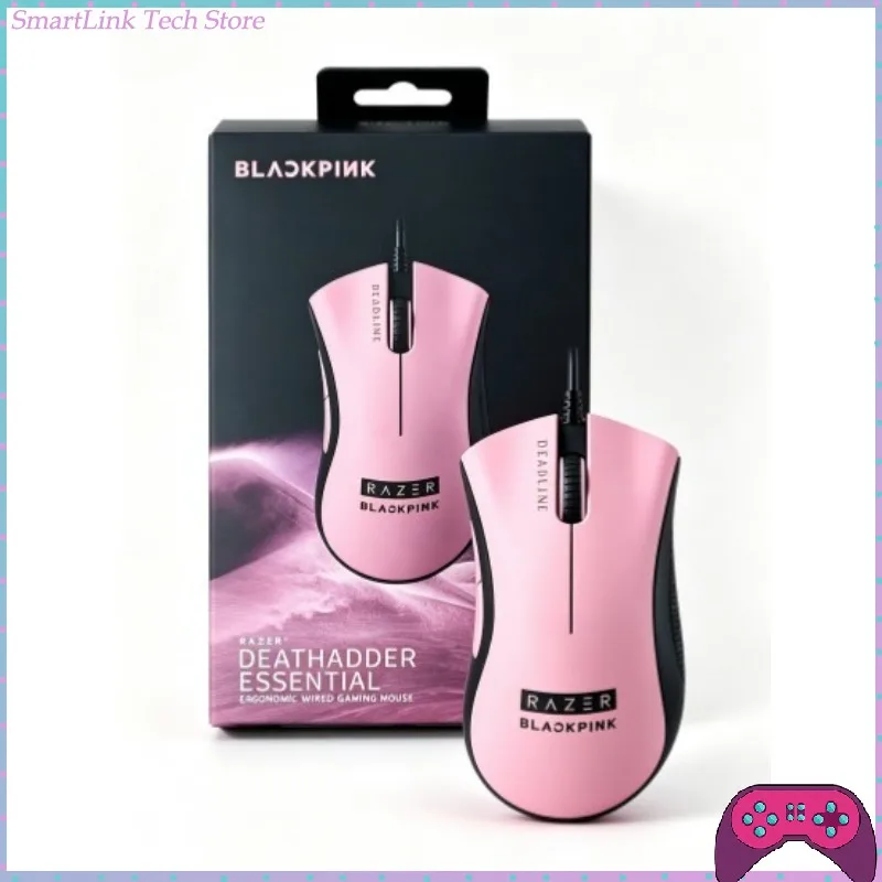 Razer x BLACKPINK Mouse DeathAdder Essential Wired Gaming Mouse - 6400 DPI Optical Sensor -Ergonomic Form Factor Gifts