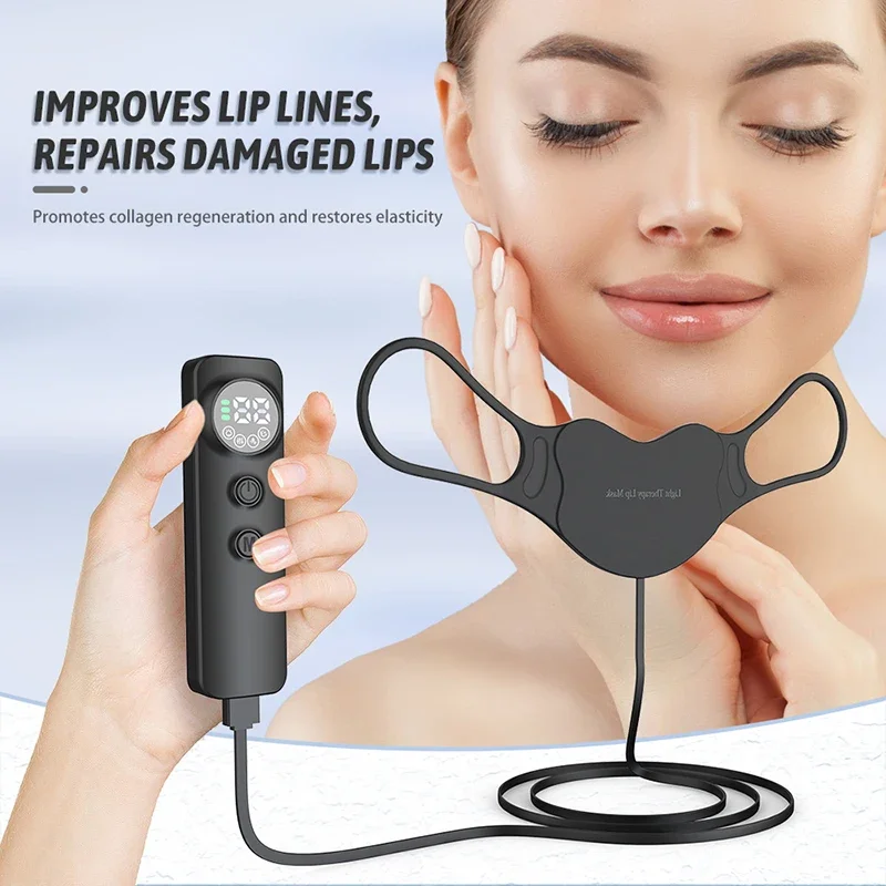 

Lip Plumper Device LED Red Light Therapy Silicone Tools for Women Lip Care Rechargeable Portable Targets Lines And Wrinkles