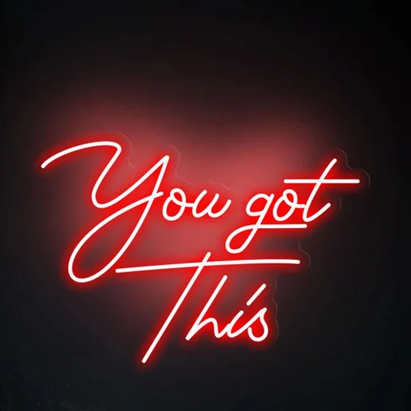 You Got This Neon Sign Design, decoración personalizada, luz Led, lámpara de noche personalizada para boda, decoración para colgar en la pared