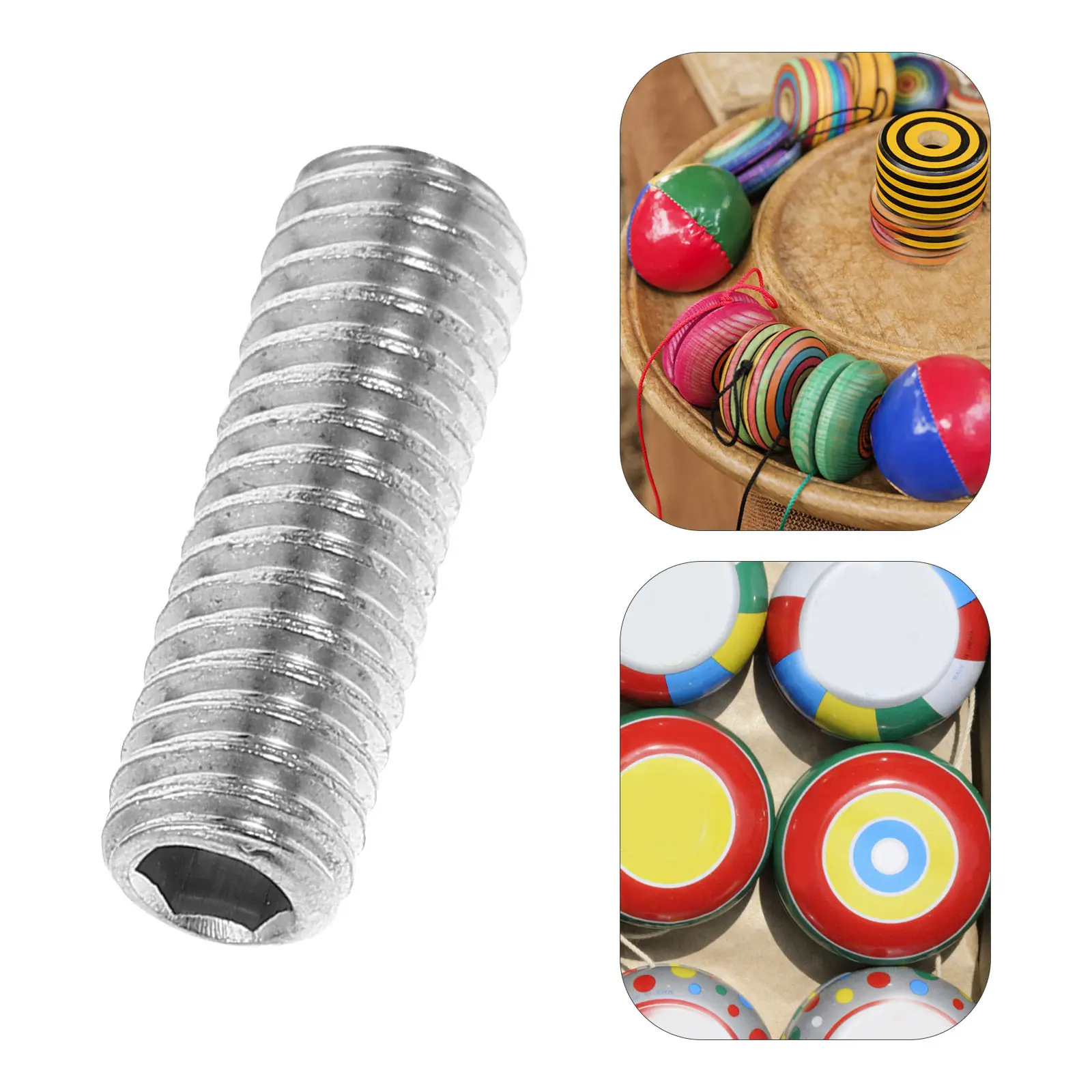 10pcs Stainless Steel Hex Socket Grub Screws – Full Thread, Cup Point, Heavy-Duty for Door Handles & Towel Racks