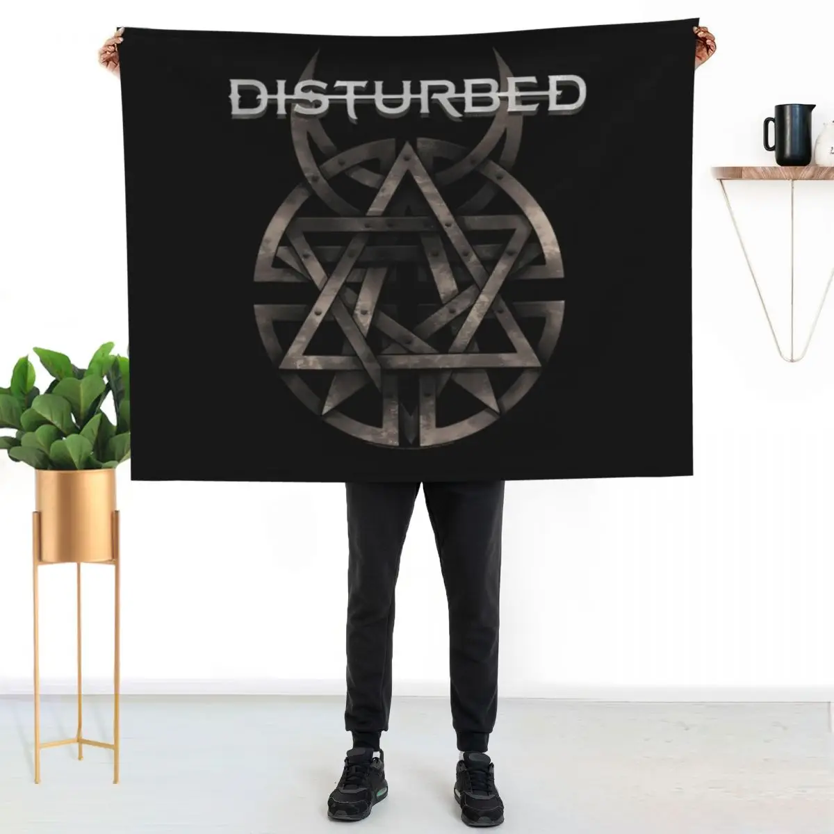 Disturbed Logo Throw Blanket anime Flannels Summer Beddings Soft Plush Plaid Luxury Throw Multi-Purpose Blankets
