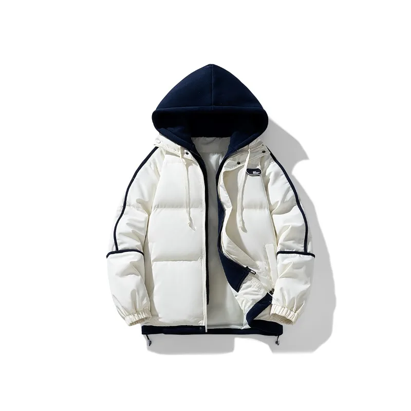 

Casual Sports Cycling Jacket Men's Hooded Dopamine-colored Bread Jacket Winter Men's Outdoor Warm Cotton-padded Jacket Overcoat
