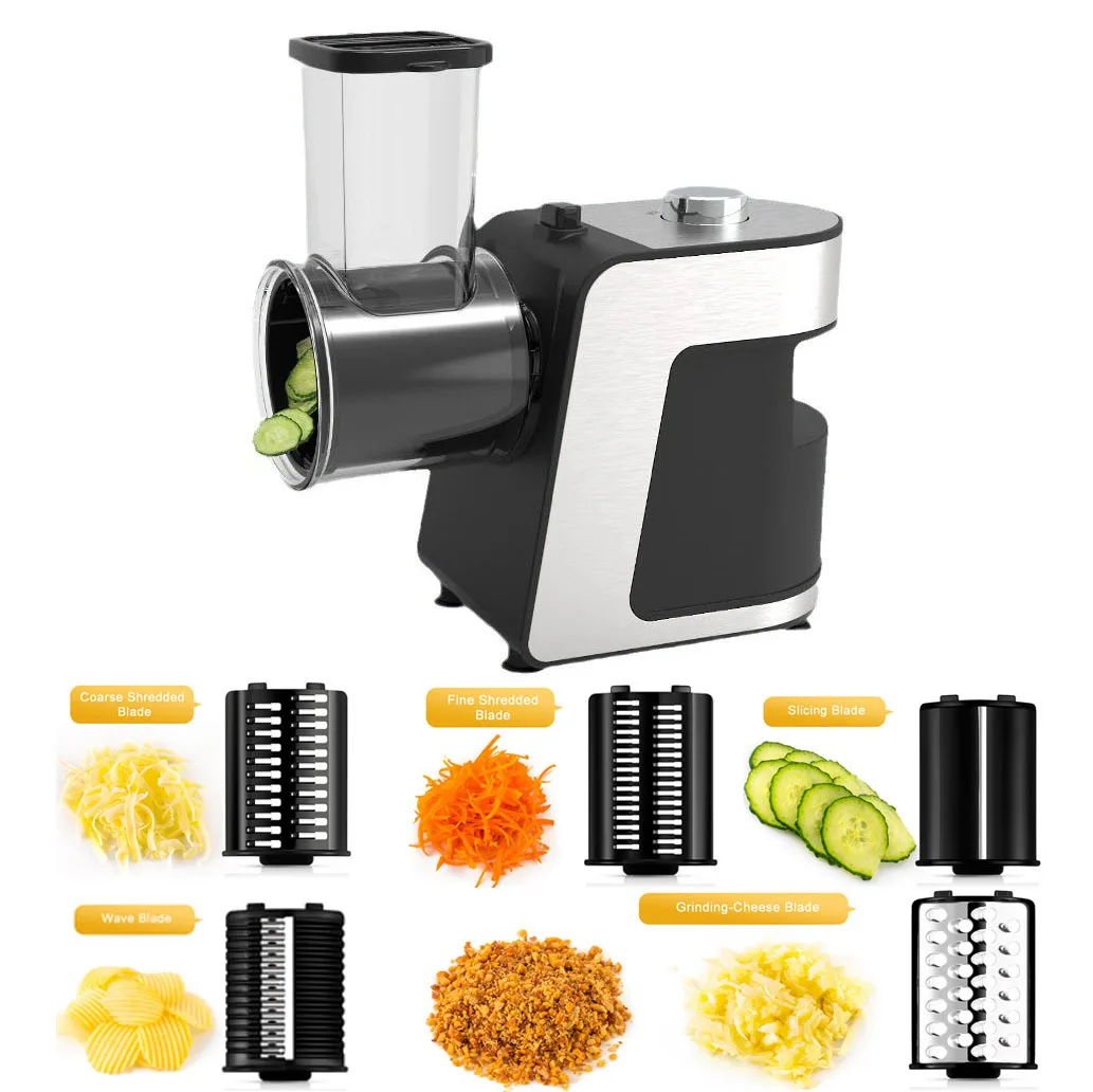 Household  Electric Vegertable Cutter Carrot Potato Cucumber Slicer 5 in1 Kitchen Grater for Vegetable Fruits