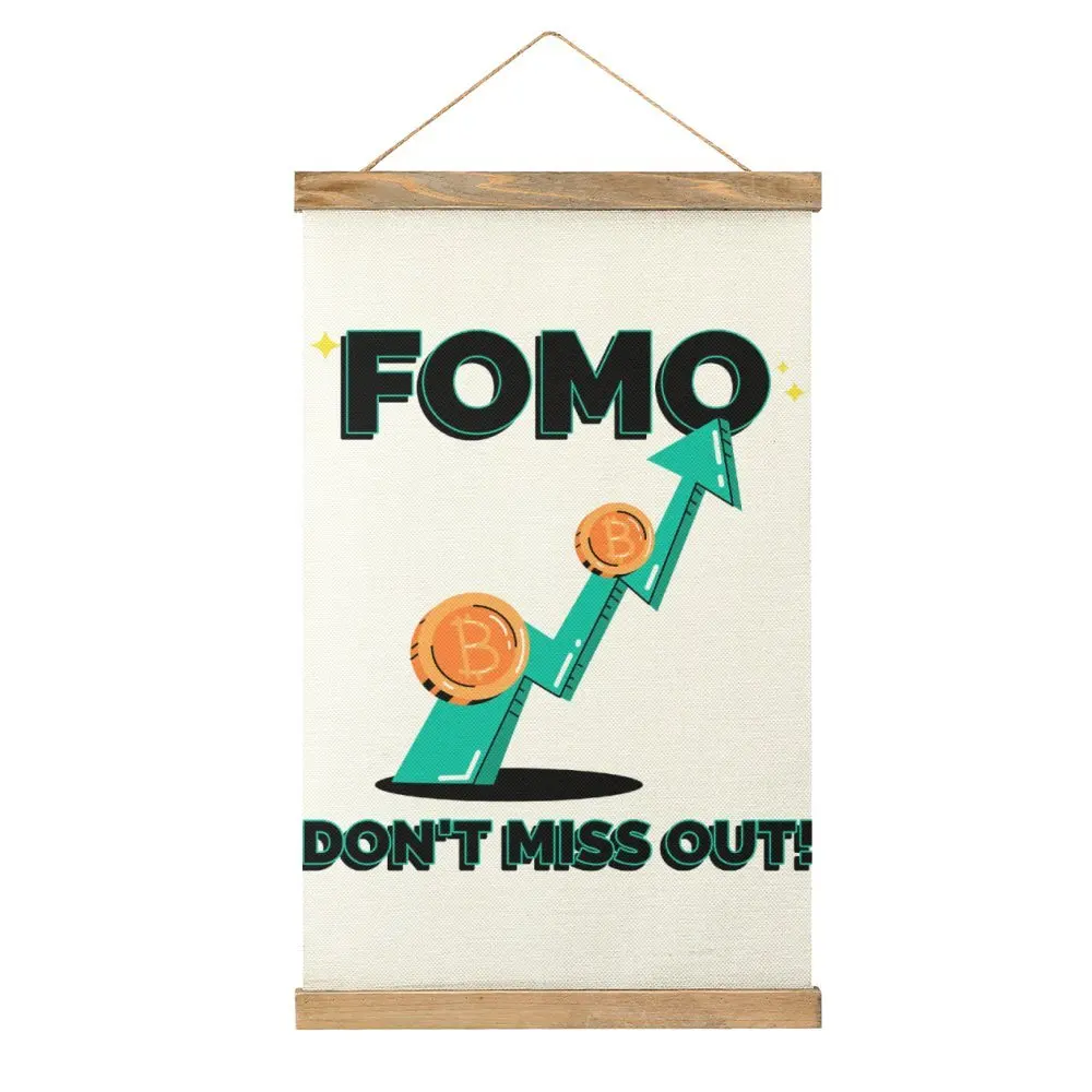 Top Quality FOMO Don T Miss Out Bitcoin Canvas Hanging Picture Craft Decoration Humor Graphic Hotel   Mural Style Hang Pictures