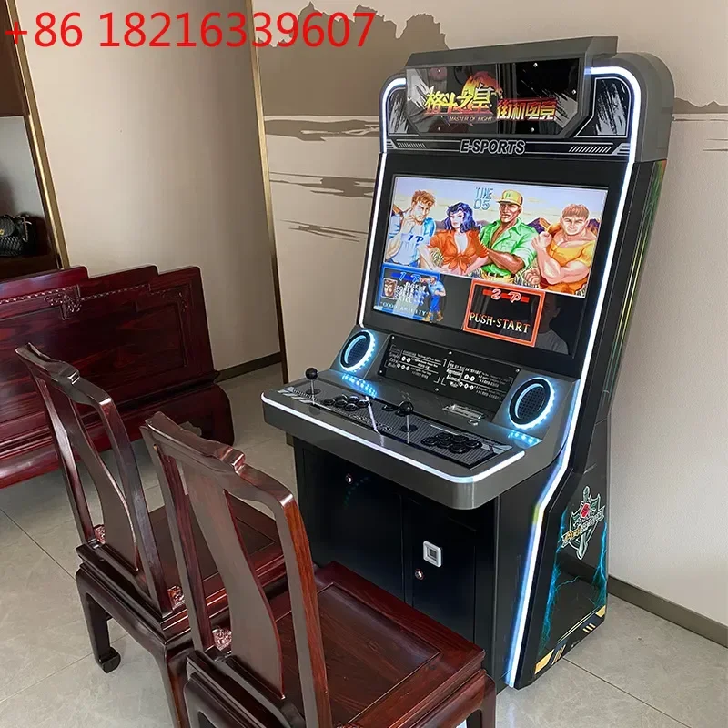 Large Dual Joystick Arcade Game Console Home Desktop Integrated Cabinet Coin Operated Fighting Machine Moonlight Treasure Box