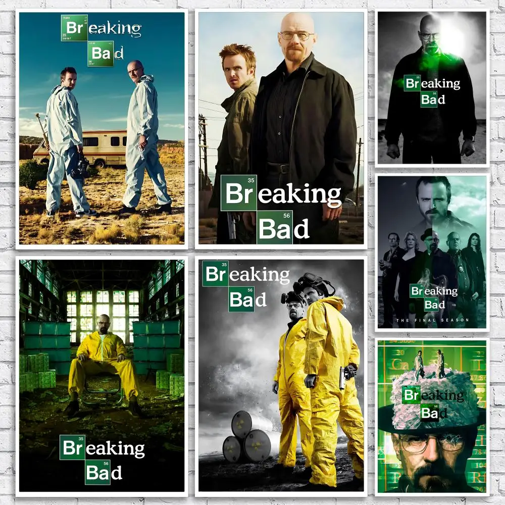 Crime Drama B-Breaking Bad Poster Versatile HD Waterproof Wall Art Self-Adhesive Decor for Any Space Ideal Gift