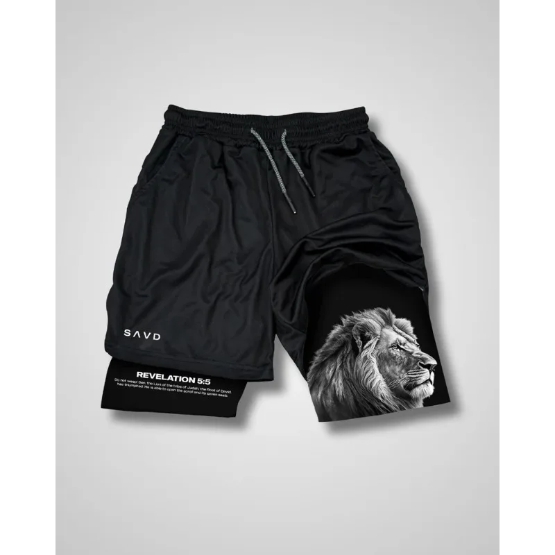 شورت رياضي كاجوال منسوج ثقيل من العلامة التجارية الكلاسيكية سريع الجفاف SAVD High Street 2025 نمط كبير مطبوع عليه حروف عالي جرام #3