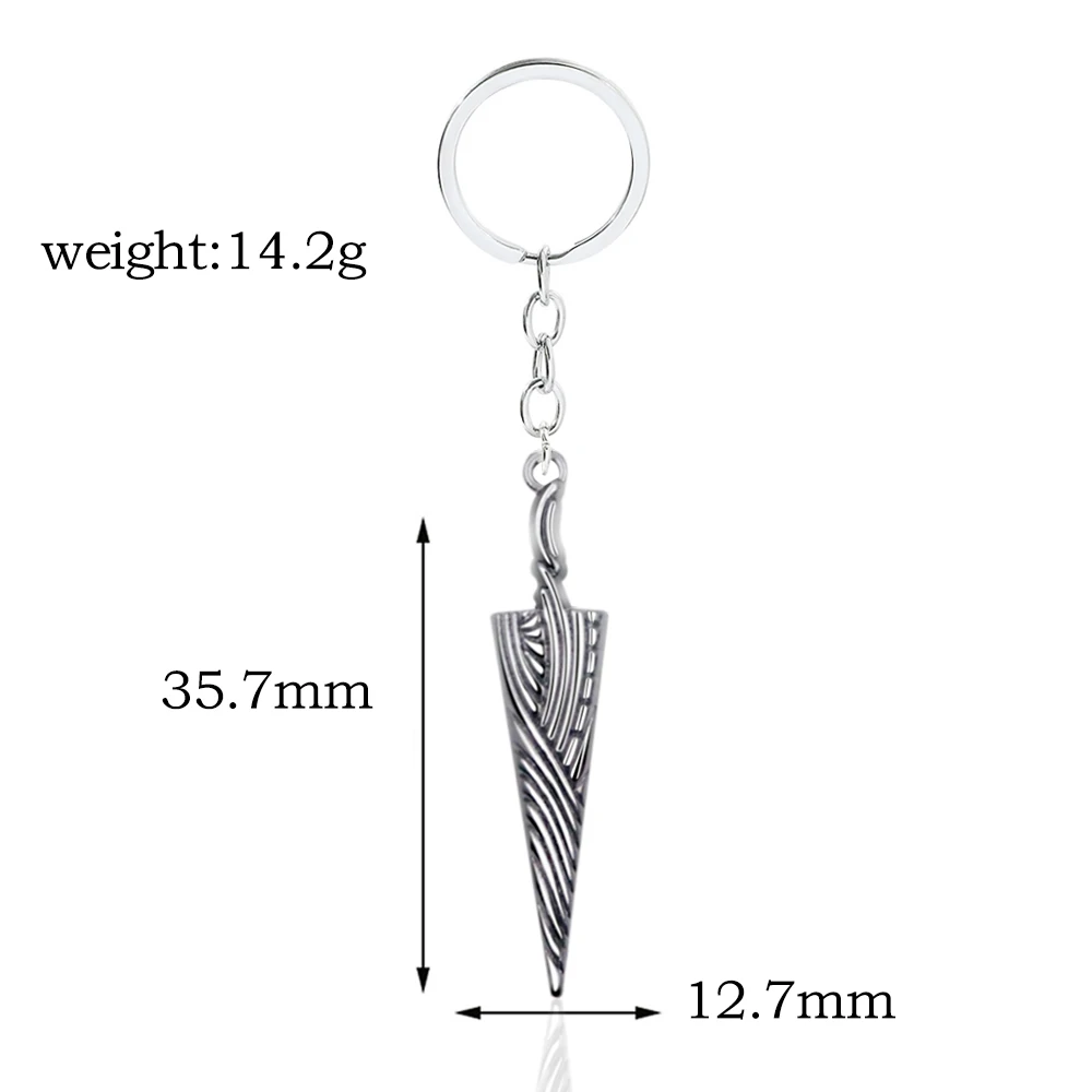 Game Hollow Knight Bone Nail Logo Keychains The Pale king Figure Key Chain Jewelry Gift For Women Men Metal Keyring Trinket