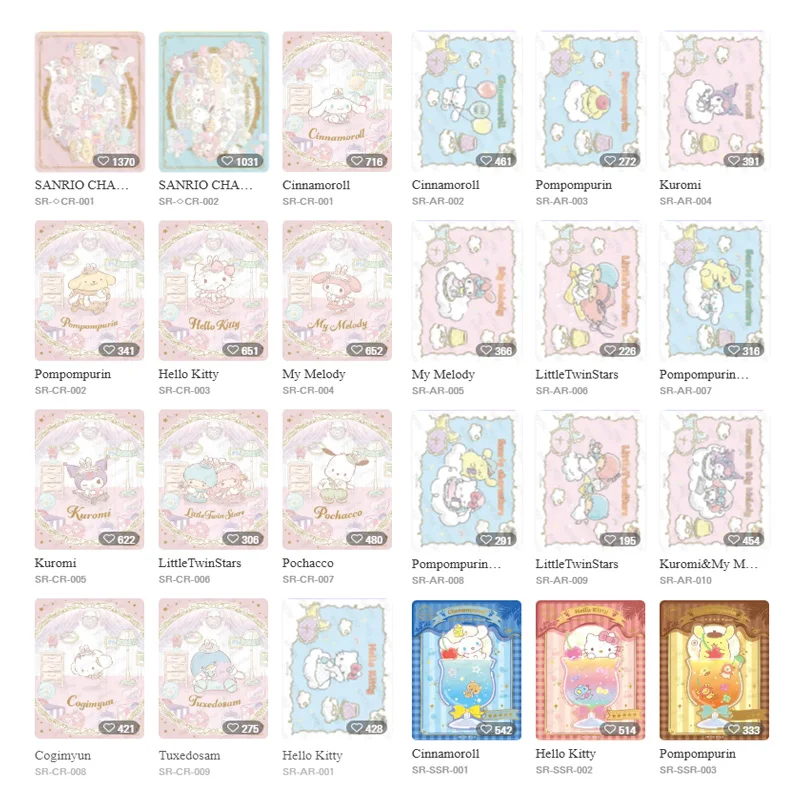 KAYOU Sanrio Tier4 Wave1 Collection Cards Dream Journey - Holo Rare Collectible Cards Party Games Tables Games Kids