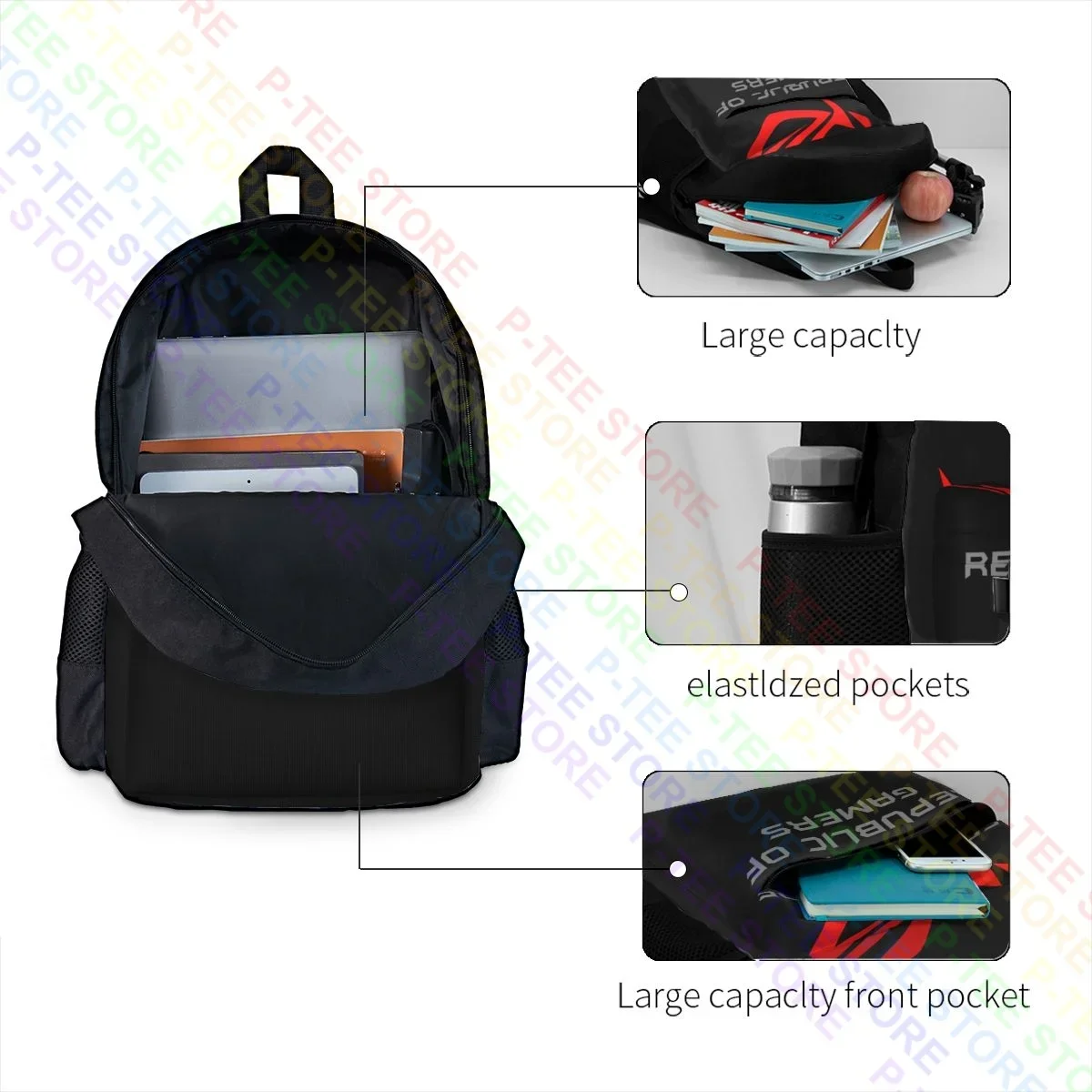 Asus Republic Of Gamers Large Capacity Backpack Newest Foldable Eco Friendly Clothes Backpacks