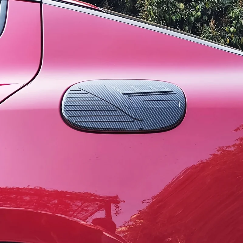 Suitable for Kia Stinger 2018-2023 Fuel Tank Cover Decoration, Carbon Fiber Pattern Style Abs Material, Car Fuel Cap Decoration Accessories