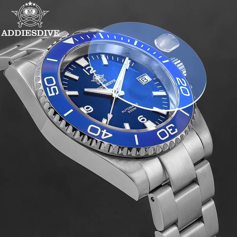 

ADDIESDIVE NEW reloj hombre Watch For Men 20Bar Waterproof Sapphire Crystal C3 Super Luminous NH35A Automatic Mechanical Watch