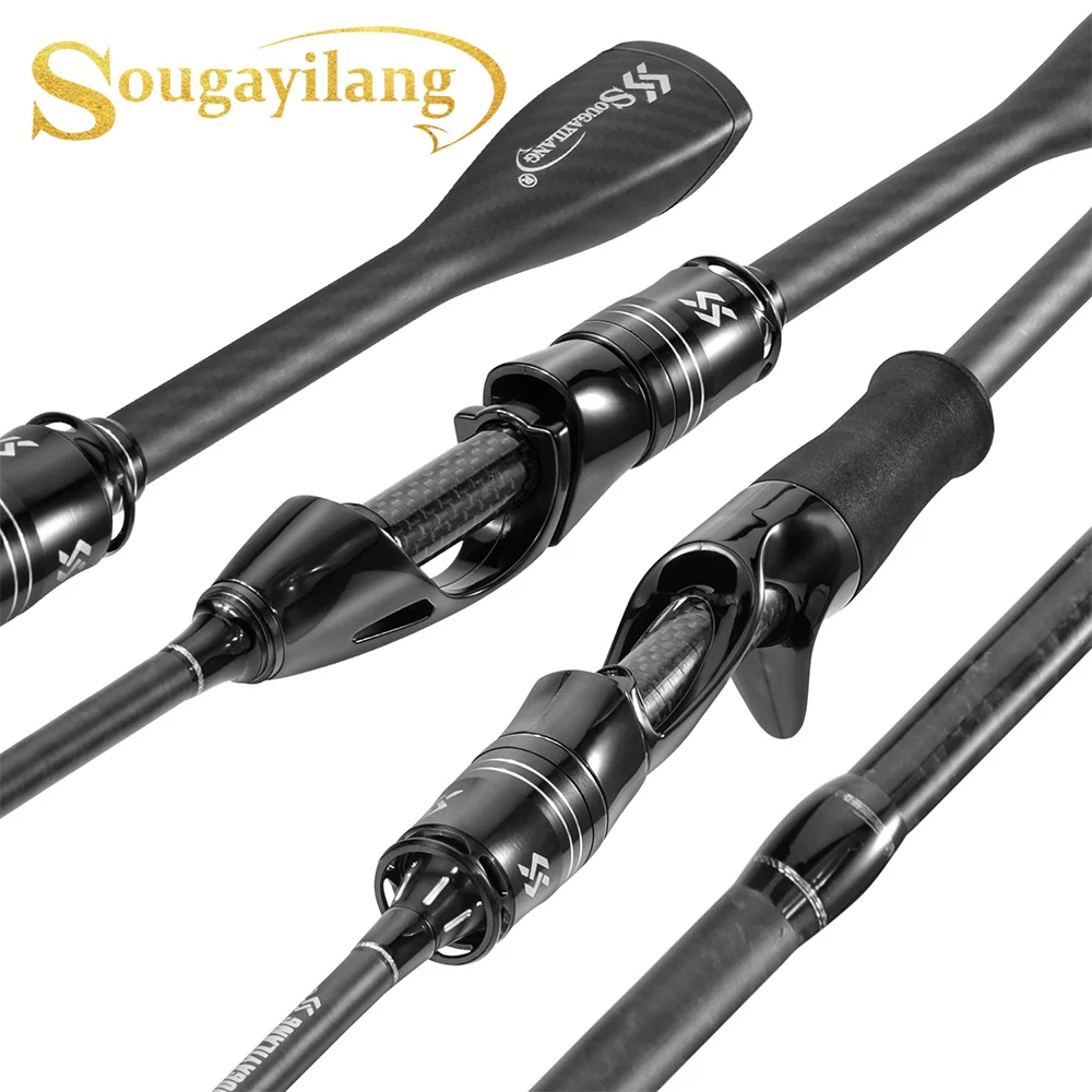 

Sougayilang UL Ultralight Micro Fishing Rod Solid Carbon Tip Spinning Casting 2 Sections Trout Lake River Freshwater Fishing Pol