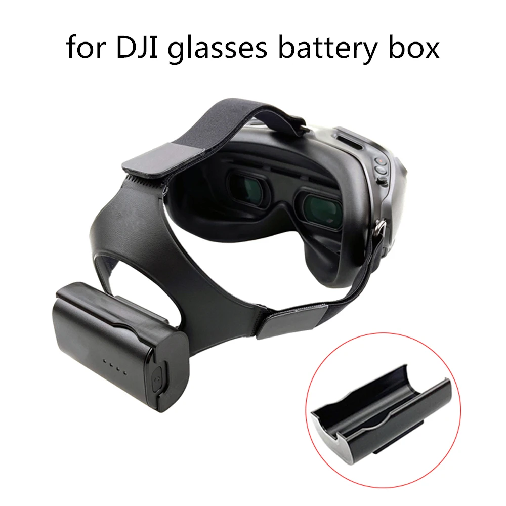 Glasses Battery Box For DJI FPV Combo Digital Image Transmission Glasses Battery Storage Case Flying Glasses Headband Accessory