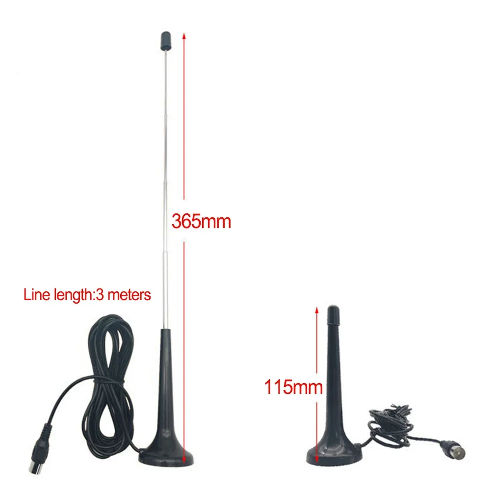 3meters FM Radio Antenna DAB Telescopic Antenna With Magnetic Base 3Plug Adapters Home Indoor TV Radio For Power Tool Accessory