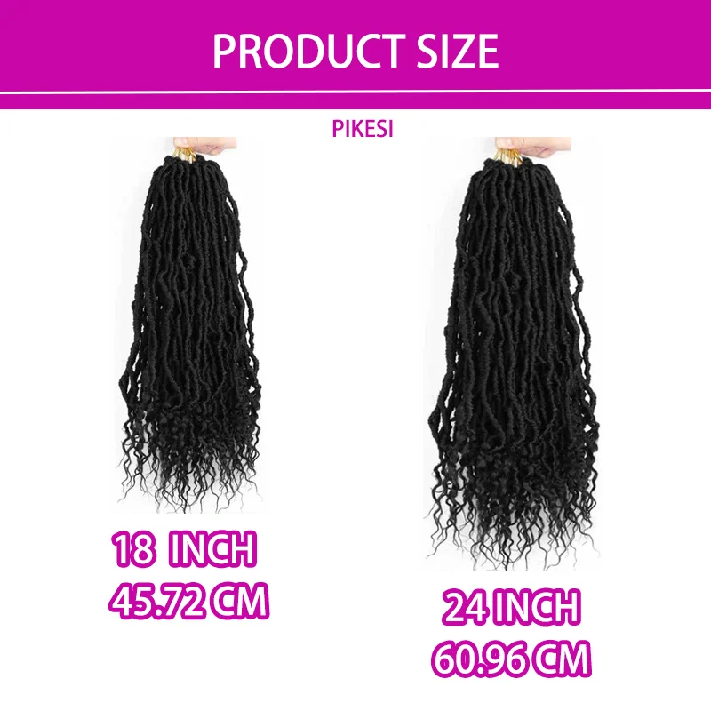 Capelli all'uncinetto Faux Locs da 14 pollici, Locs all'uncinetto sintetici morbidi Boho con estremità ricci, Trecce all'uncinetto Bohemian Goddess Locs per le donne