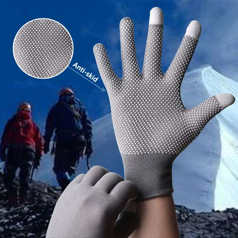 1Pair Breathable Anti-skid GEL Touch Screen Gloves Summer Thin Riding/Driving/Mountaineer Wrist Gloves Men Women Sport Running