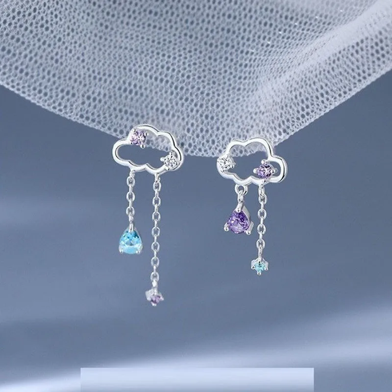 

Japanese And Korean Fashion Cloud Earrings For Women In Summer Light Luxury High-end Earrings Light Luxury Niche Design Earrings