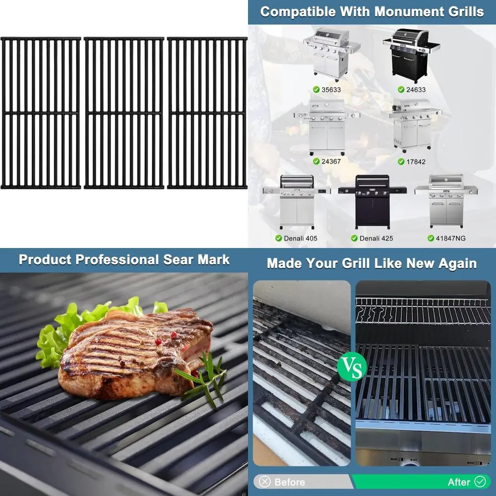 

Сменные чугунные решетки для 4-конфорочного газового гриля