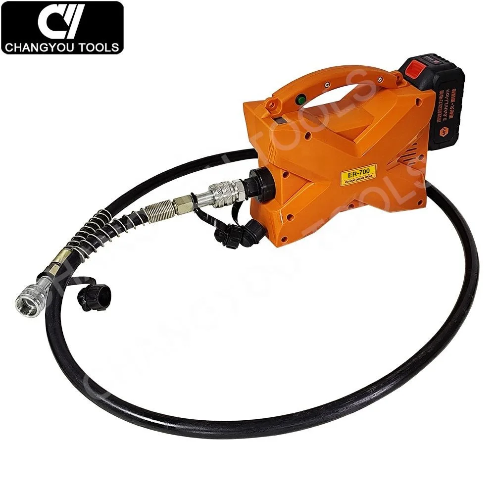 ER-700 Portable Single Action Hydraulic Pump Dc 220v Battery Power Pack