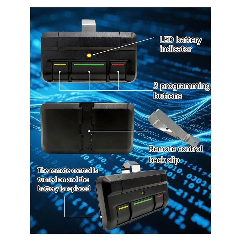 

SQPP-813LMX 811LM Gate Opener Remote Control Garage Door Opener For Liftmaster Gate Opener Remote 2Pcs