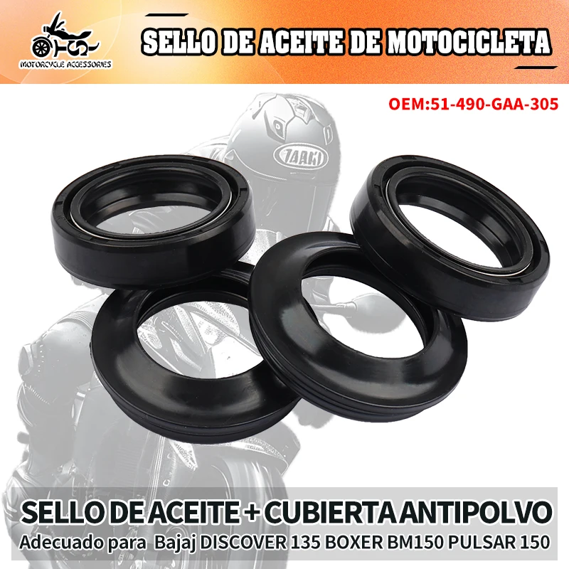 Sello de aceite de horquilla delantera 31x43x10,5 31 43 sello de polvo para Bajaj DISCOVER 135 BOXER BM150 PULSAR 150