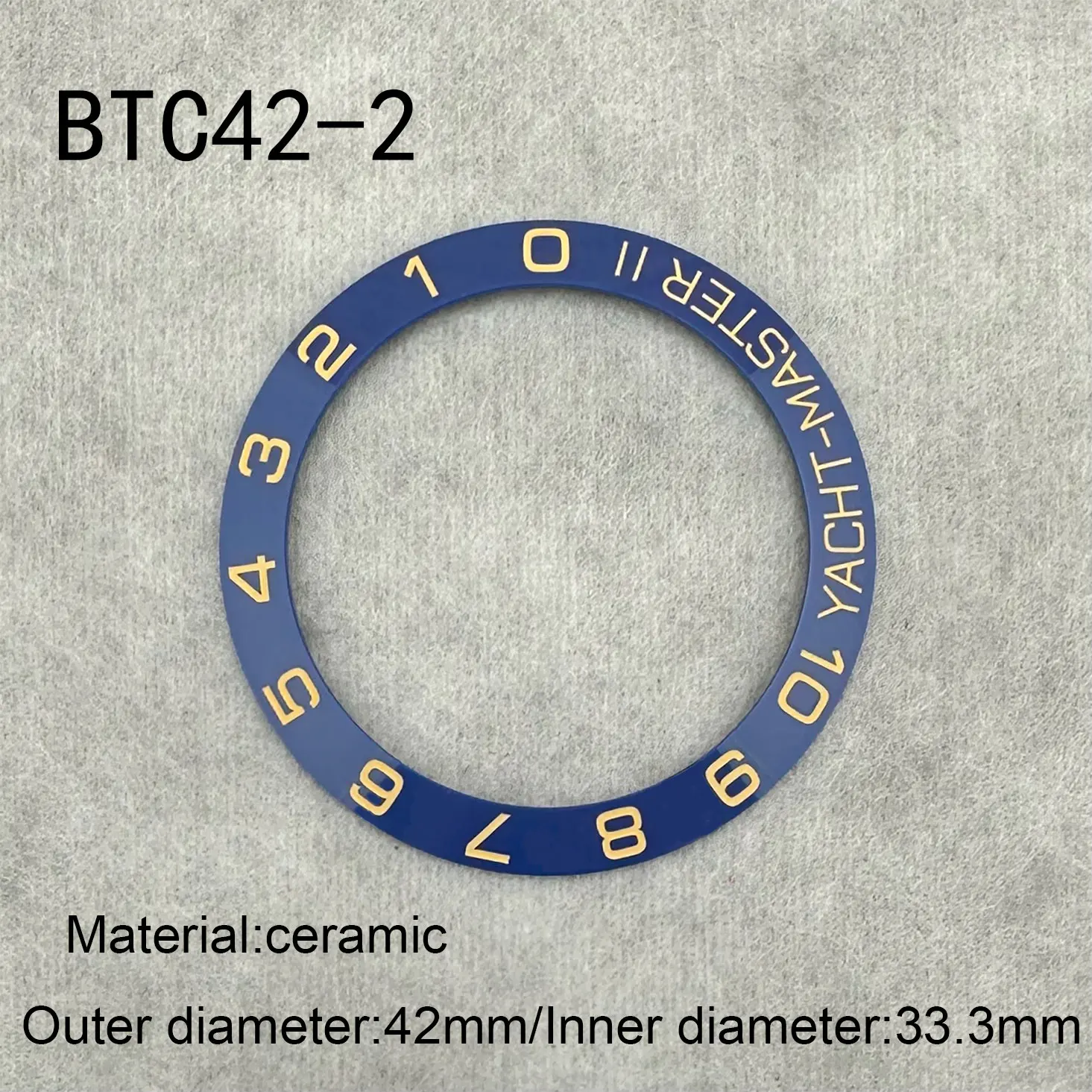 42mm Watch bezel YACHT-MASTER II SUB Blue Ceramic Watch Bezel Replacement Parts Accessories