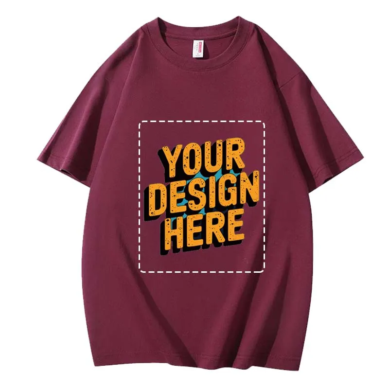 Premium 220GSM 100% Cotton Heavyweight T-Shirt - FREE Custom Printing Included - Best Value Store Favorite HM-X5