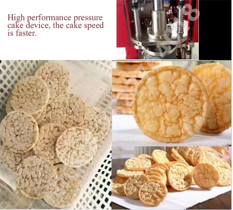 Commercial Automatic Popped Puffing Rice Cake Maker Rice Cracker Forming Machine Custom Snack Food Puffed Rice Cake Pop Machine