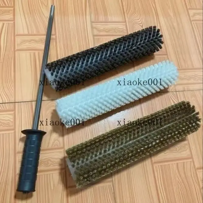 30CM Ski Snowboard Waxing Roller Brush Set with Nylon Horse Hair And Copper Wire Electric Roto Brush for Skiing Equipment