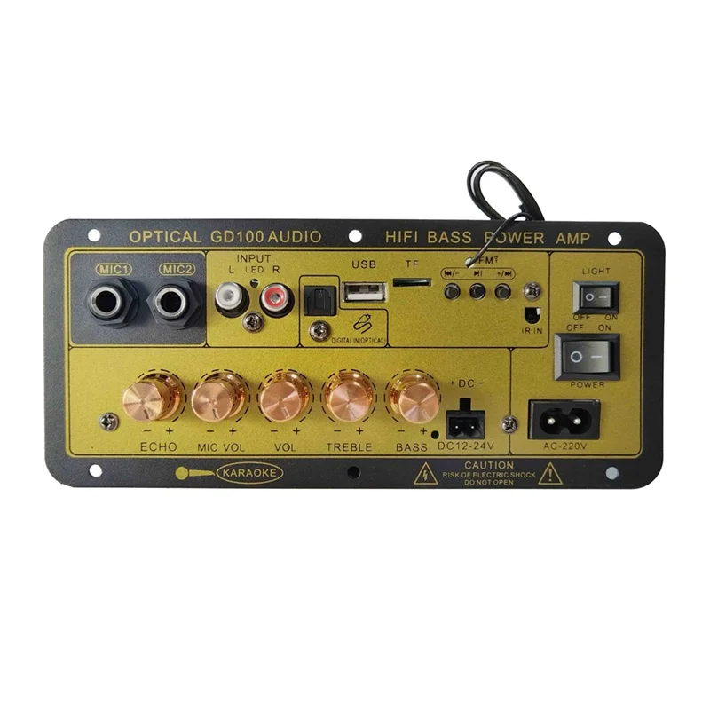 A29F-100W Bluetooth Power Amplifier Board With Optical Audio Input Hifi Karaoke Amplifier Home/Car Amplifier Board