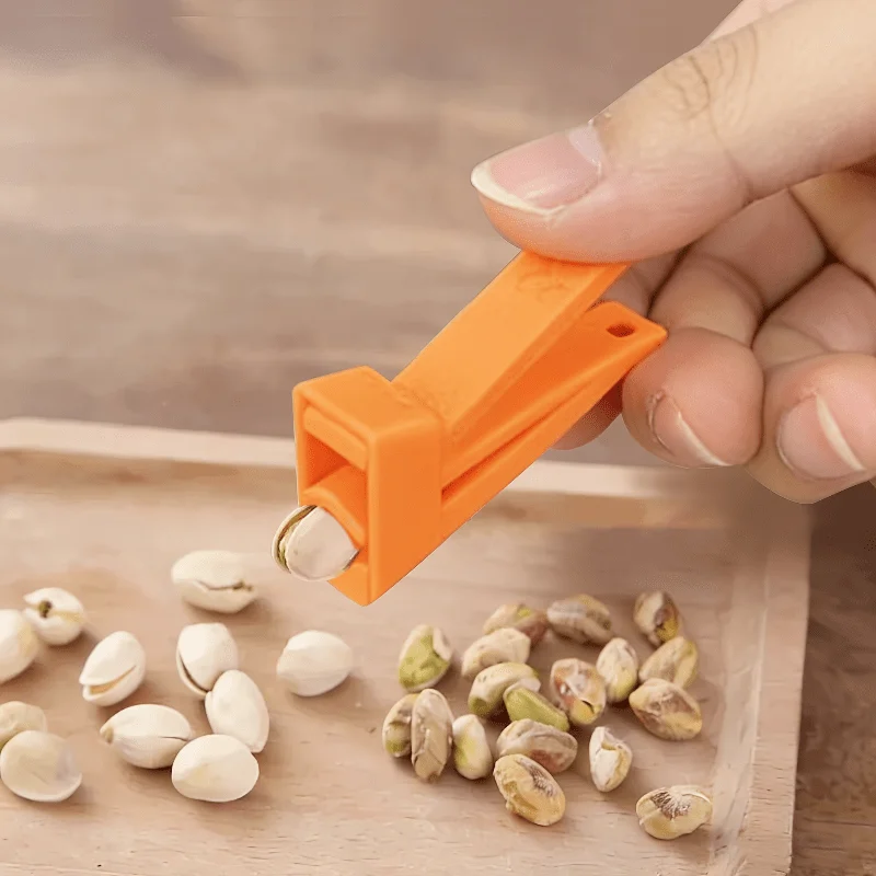 Portable Plastic Pistachio Opener Clip Spring Loaded Nut Shell Cracker Small Handheld Pistachio Shell Remover Tool for Daily